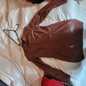 Brown Long Sleeve Top